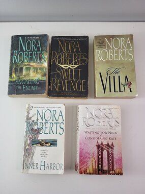 Nora Roberts Book Lot 5 Paperback Romance Novels Fiction Bundle